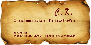 Czechmeister Krisztofer névjegykártya