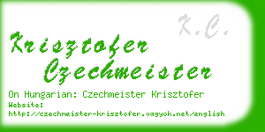 krisztofer czechmeister business card